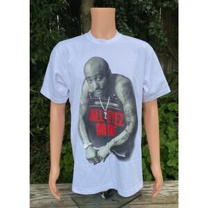 Y2K Tupac All Eyez On Me T Shirt Rap Tee Hip Hop Tupac Shakur Size Large